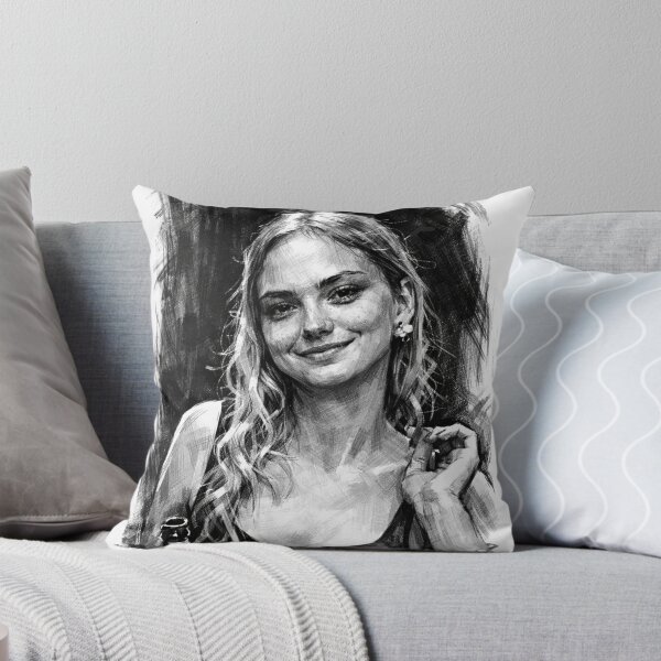 Item preview, La chica con actitud – Retrato a lápiz en blanco y negro designed and sold by ScanMood.