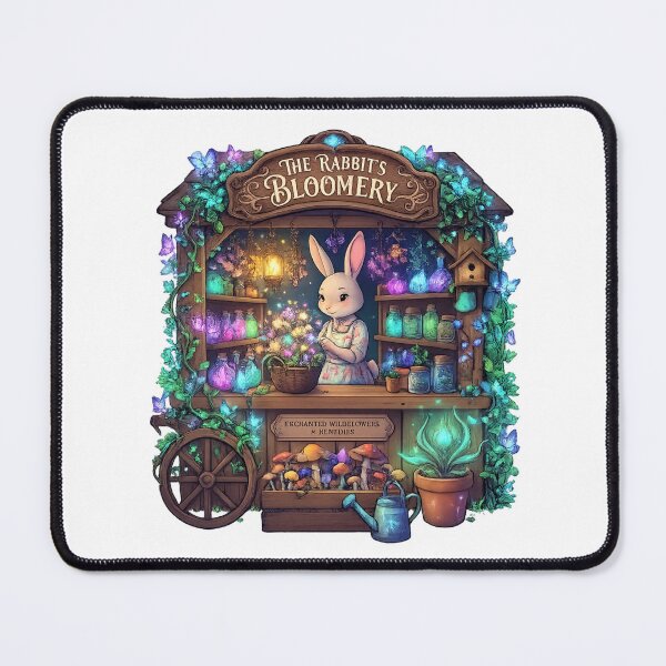 Item preview, The Rabbit's Bloomery | Enchanted Wildflower Apothecary | Cottagecore Bunny Garden Shop designed and sold by MrDev.