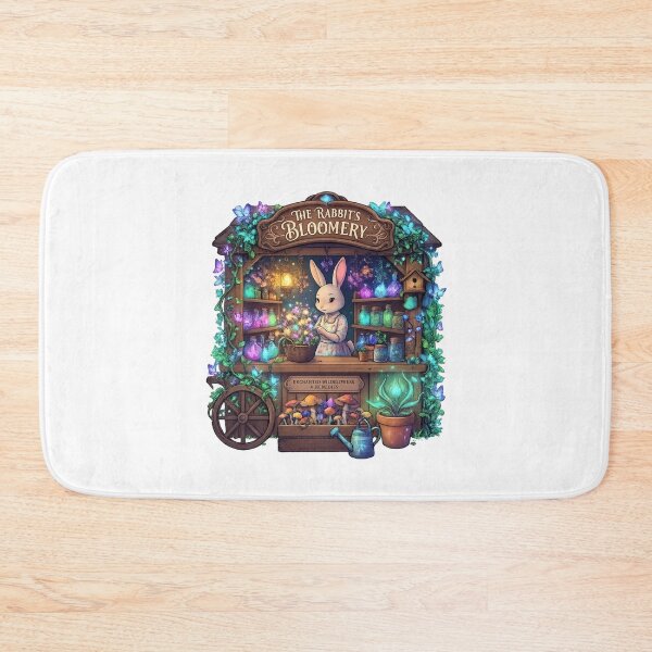 Item preview, The Rabbit's Bloomery | Enchanted Wildflower Apothecary | Cottagecore Bunny Garden Shop designed and sold by MrDev.