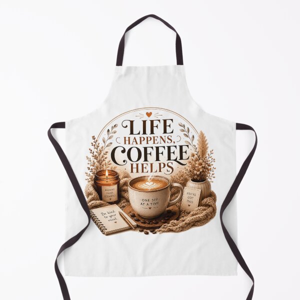 Item preview, Life Happens Coffee Helps Coffee Quote designed and sold by pradeepvisuals.