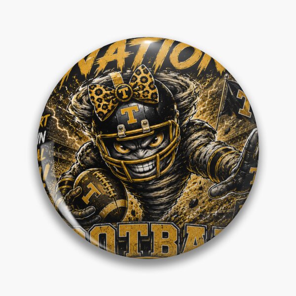 Item preview, Tornado Nation football---black and gold bow designed and sold by LamesaFanShop.