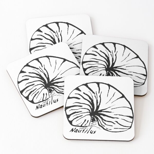 Item preview, Nautilus Shell Line Art – Coastal Nature Illustration designed and sold by ArtwithKellie.