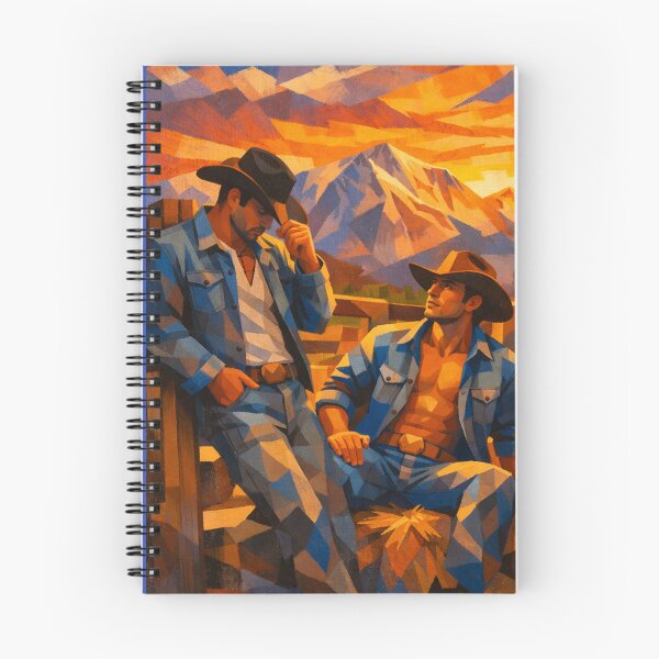 Item preview, Cubist Gay Denver Sundowner Leather Cowboys Gay Pride Graphic Design designed and sold by ItsAKinkThing.