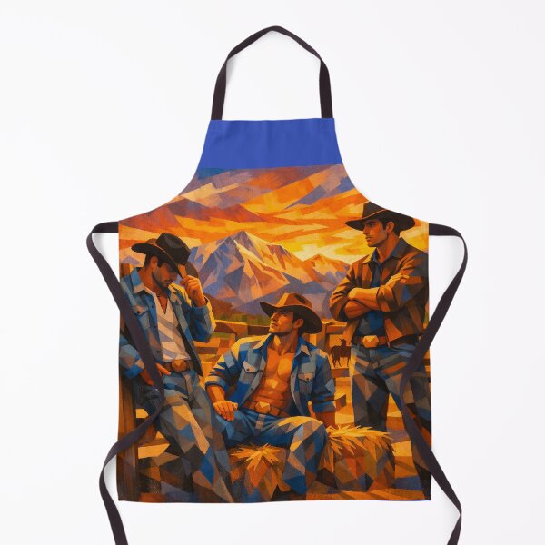 Item preview, Cubist Gay Denver Sundowner Leather Cowboys Gay Pride Graphic Design designed and sold by ItsAKinkThing.