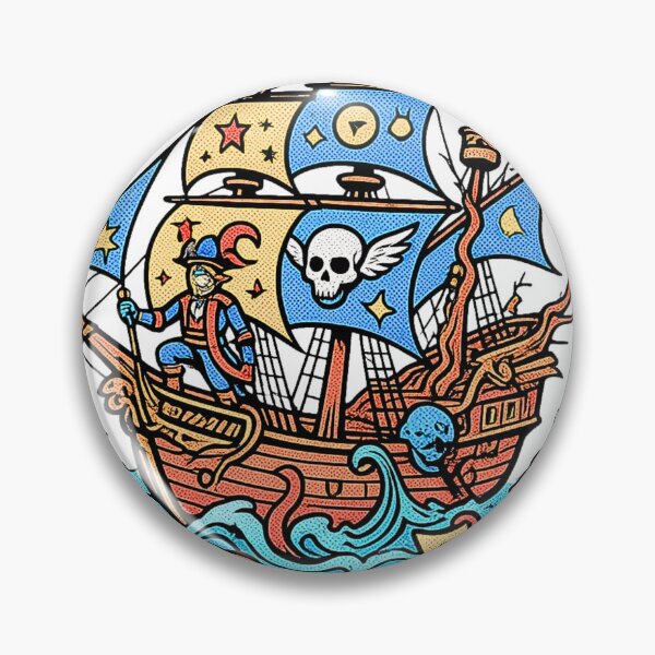 Item preview, Vintage Pirate Ship Sea Monsters Traditional Tattoo Art designed and sold by rich-moda.