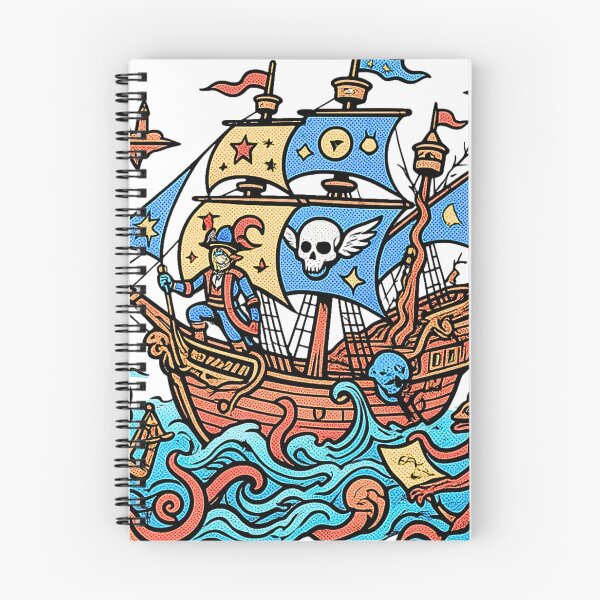 Item preview, Vintage Pirate Ship Sea Monsters Traditional Tattoo Art designed and sold by rich-moda.