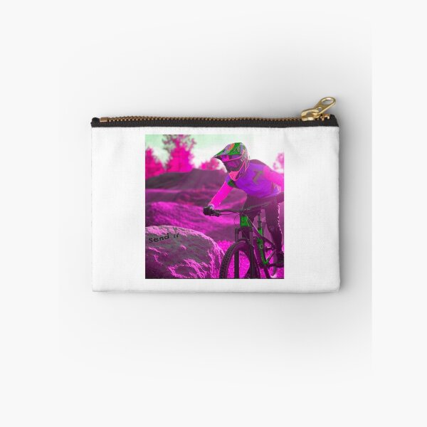 Item preview, Acción de ciclismo de montaña en rosa hiperbrillante designed and sold by joinertees.