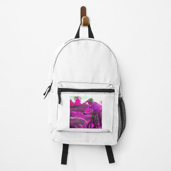 Item preview, Hyper-Vibrant Pink Mountain Biking Action designed and sold by joinertees.