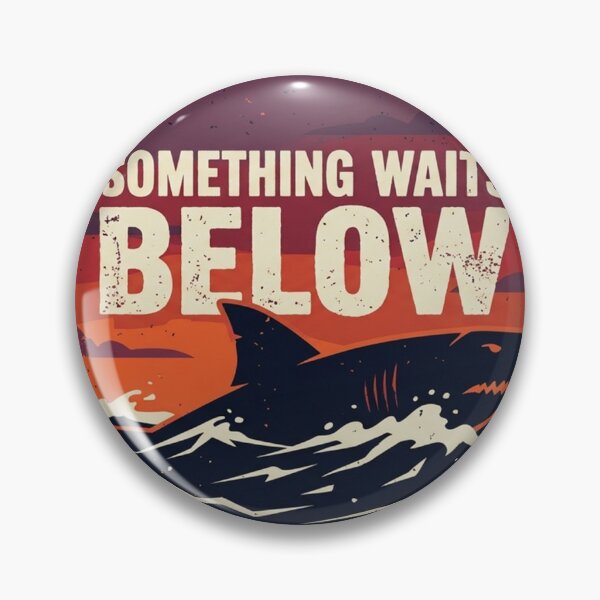 Item preview, Something Waits Below Shark Horror Sticker designed and sold by Offset Creative.