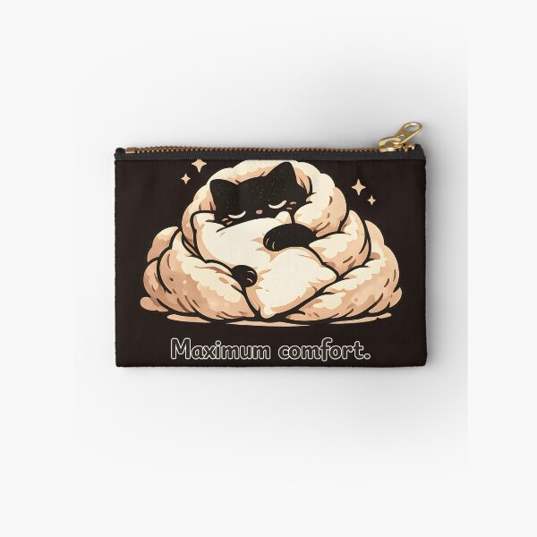 Item preview, Cute Black Cat Sleeping in Blanket Maximum Comfort designed and sold by ChubbyGoong.