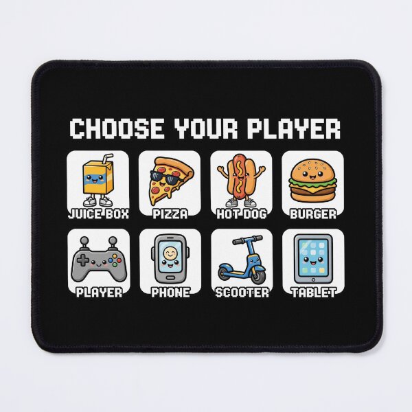 Item preview, Choose Your Player Back To School Funny Gamer Food Character Select Tee designed and sold by ICANTWithoutCOFFEE.