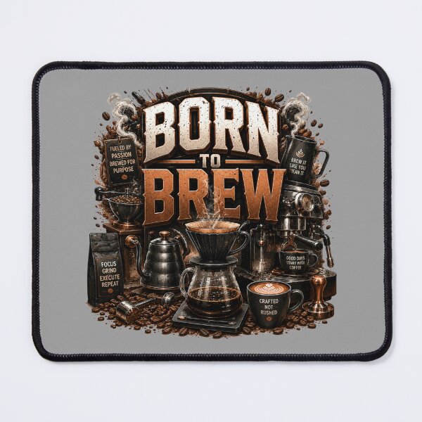 Item preview, Born To Brew Barista Coffee Design designed and sold by pradeepvisuals.
