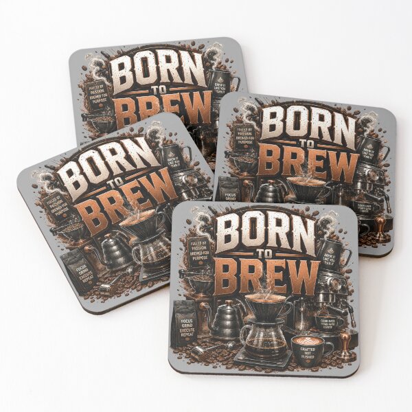 Item preview, Born To Brew Barista Coffee Design designed and sold by pradeepvisuals.
