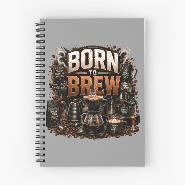 Item preview, Born To Brew Barista Coffee Design designed and sold by pradeepvisuals.