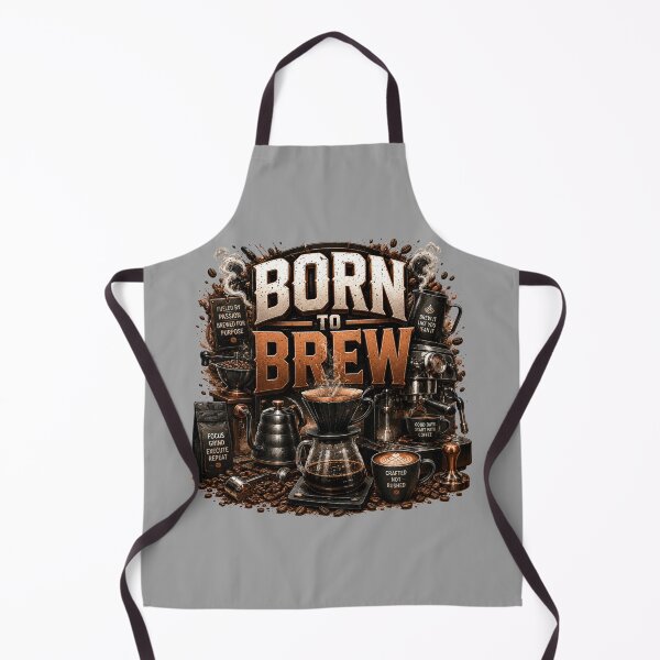 Item preview, Born To Brew Barista Coffee Design designed and sold by pradeepvisuals.