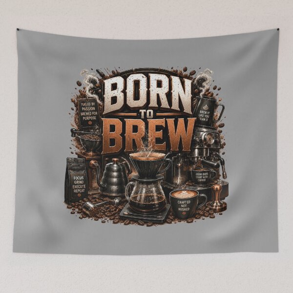 Item preview, Born To Brew Barista Coffee Design designed and sold by pradeepvisuals.