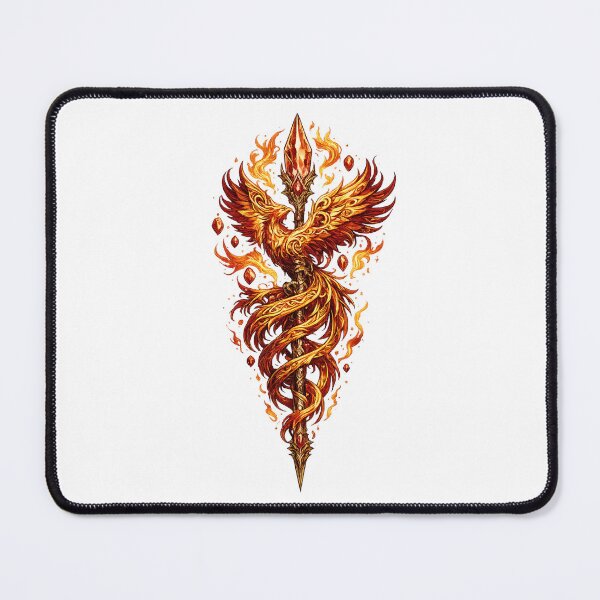 Item preview, Phoenix Flame Staff | Firebird Magic Weapon | Epic Fantasy Mythology Art designed and sold by MrDev.