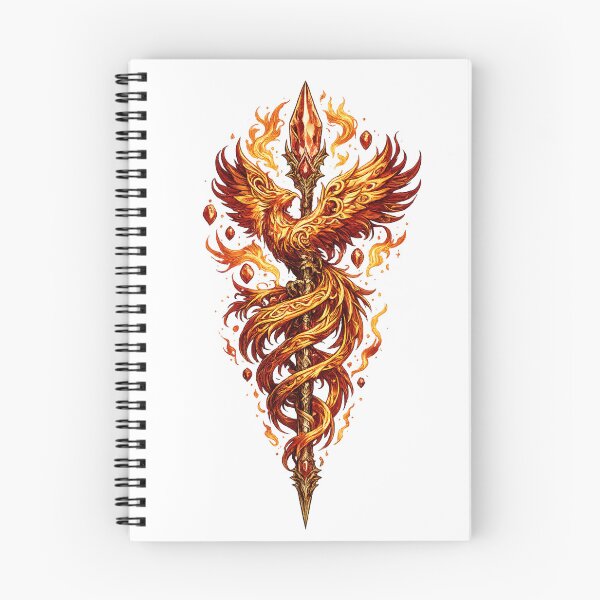 Item preview, Phoenix Flame Staff | Firebird Magic Weapon | Epic Fantasy Mythology Art designed and sold by MrDev.