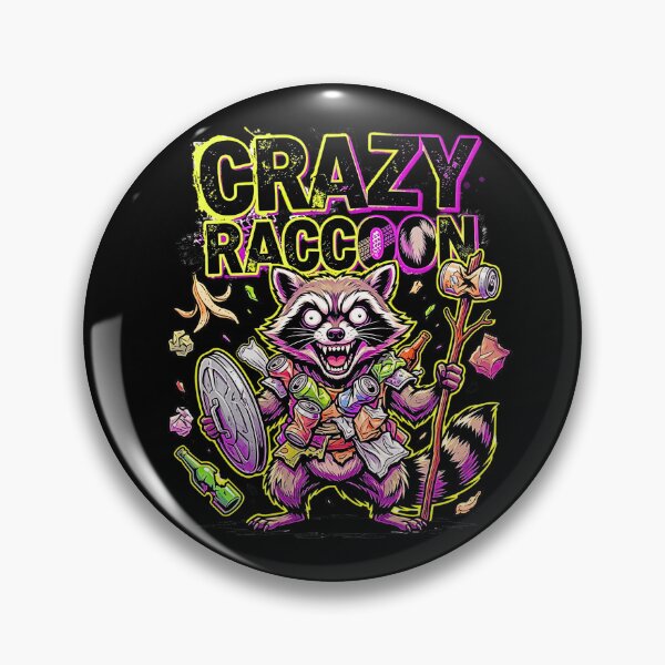 Item preview, Crazy Raccoon Trash Panda Comic Style Art designed and sold by rich-moda.