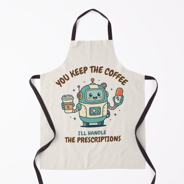 Item preview, You Keep the Coffee I'll Handle the Prescriptions | Funny Pharmacist Robot T-Shirt designed and sold by ElShubrawy.