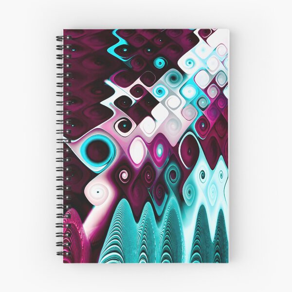 Item preview, Cascade: Intricate Abstract Magenta and Cyan Fractal Pattern designed and sold by Vicky Brago-Mitchell®.