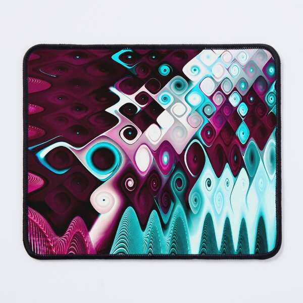 Item preview, Cascade: Intricate Abstract Magenta and Cyan Fractal Pattern designed and sold by Vicky Brago-Mitchell®.