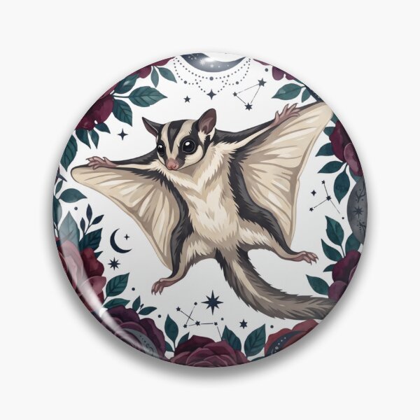 Item preview, Dark Romance Sugar Glider Gothic Bookish Floral Art designed and sold by WildbuntingStudio.