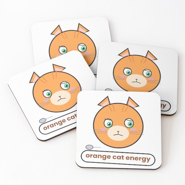 Item preview,  Orange Cat Energy Chaotic Cat Sticker designed and sold by QuirkyCartel.
