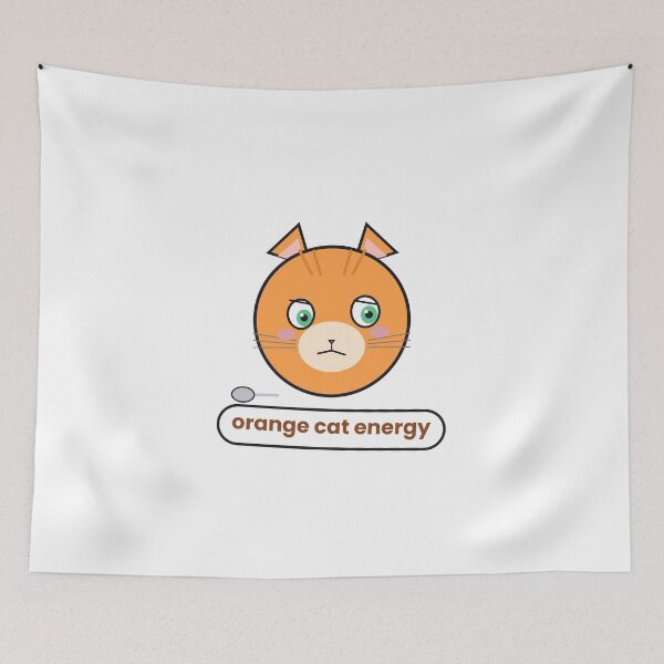 Item preview,  Orange Cat Energy Chaotic Cat Sticker designed and sold by QuirkyCartel.