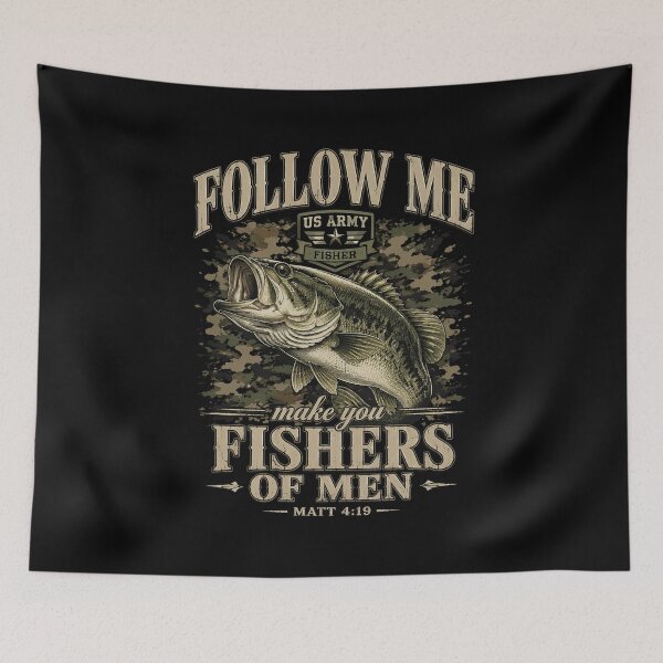 Item preview, Bible Verse Matthew 4:19 for Him Camo designed and sold by OlakunleOloroz.
