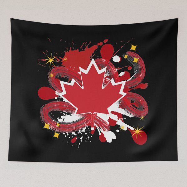Item preview, Canadian Maple Leaf with paint splatter  designed and sold by artbyomega.