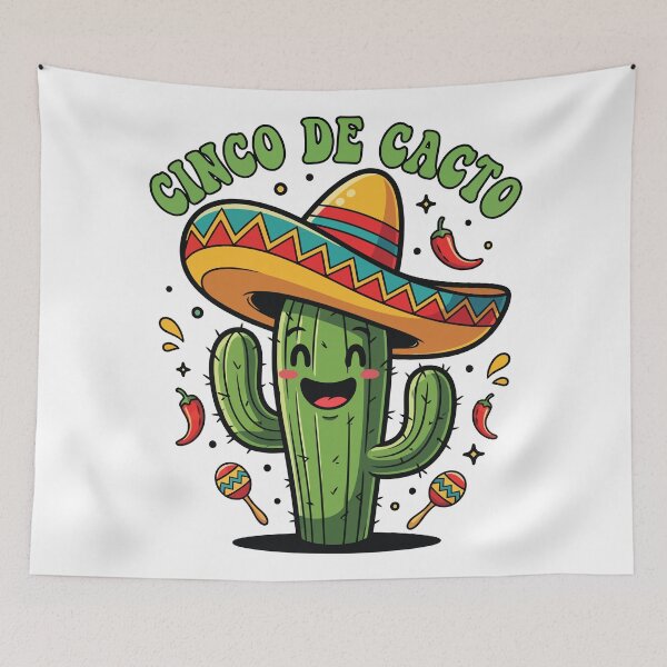 Item preview, Cinco De Cacto Cute Cactus Fiesta Sombrero Pun designed and sold by Amir Faysal.