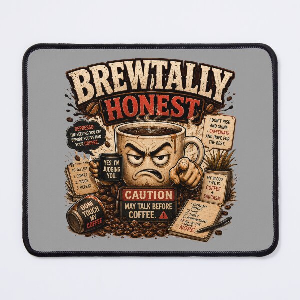 Item preview, Brewtally Honest Funny Coffee Pun designed and sold by pradeepvisuals.