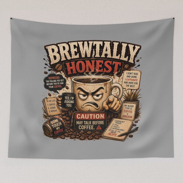 Item preview, Brewtally Honest Funny Coffee Pun designed and sold by pradeepvisuals.