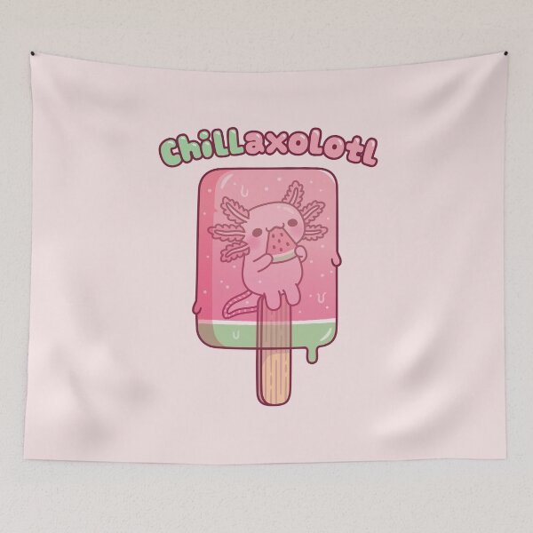 Item preview, Cute Axolotl Frozen In Ice Lolly Chillaxolotl Pun designed and sold by rustydoodle.