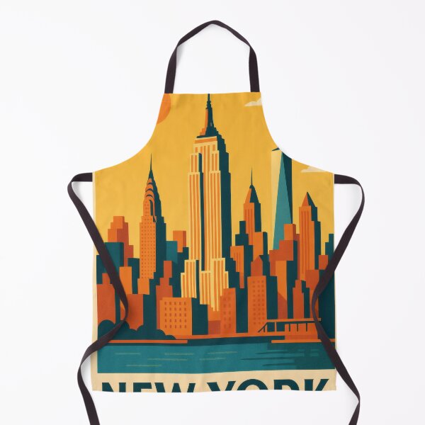 Item preview, Retro Pop Art Poster Illustration of New York City | Bold Manhattan Skyline Print with Statue of Liberty, Empire State Building & Brooklyn Bridge | Vintage Urban Wall Art Decor designed and sold by PaintedPixels01.