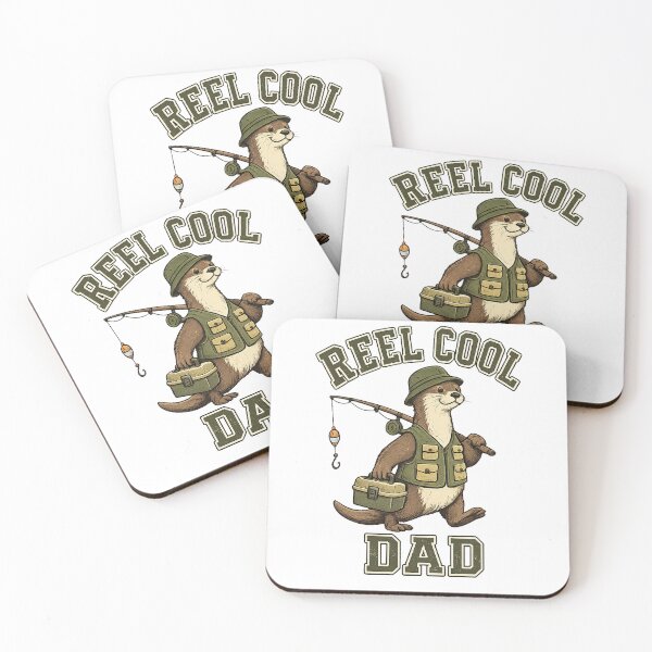 Item preview, Reel Cool Dad Otter Fishing Retro designed and sold by QuiteOrbit.
