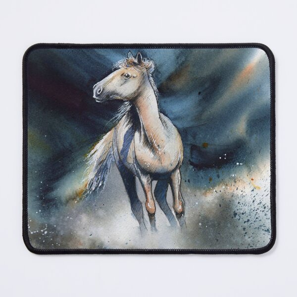 Item preview, White Horse Watercolor designed and sold by ZachMurphyArt.