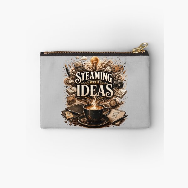 Item preview, Steaming With Ideas Creative Coffee Quote designed and sold by pradeepvisuals.
