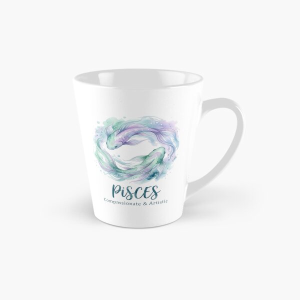 Item preview, Pisces Zodiac Sign Watercolor Fish | Compassionate & Artistic | Daily Horoscope Astrology Art designed and sold by Bhaskar Digital Art.