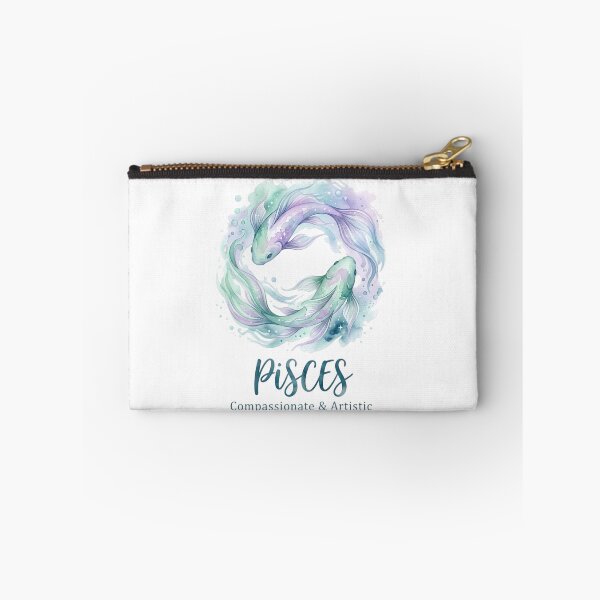 Item preview, Pisces Zodiac Sign Watercolor Fish | Compassionate & Artistic | Daily Horoscope Astrology Art designed and sold by Bhaskar Digital Art.