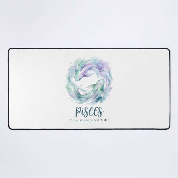 Item preview, Pisces Zodiac Sign Watercolor Fish | Compassionate & Artistic | Daily Horoscope Astrology Art designed and sold by Bhaskar Digital Art.