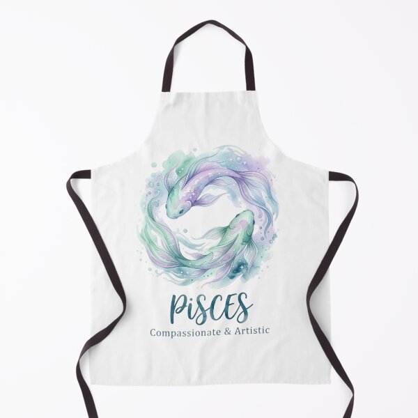 Item preview, Pisces Zodiac Sign Watercolor Fish | Compassionate & Artistic | Daily Horoscope Astrology Art designed and sold by Bhaskar Digital Art.
