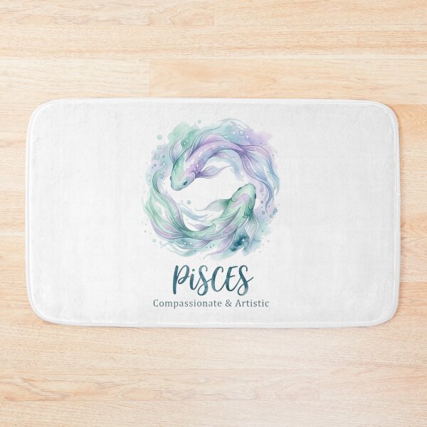 Item preview, Pisces Zodiac Sign Watercolor Fish | Compassionate & Artistic | Daily Horoscope Astrology Art designed and sold by Bhaskar Digital Art.