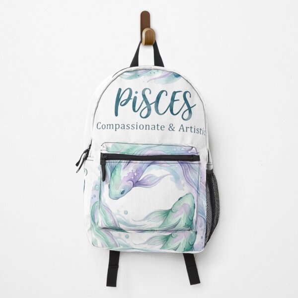 Item preview, Pisces Zodiac Sign Watercolor Fish | Compassionate & Artistic | Daily Horoscope Astrology Art designed and sold by Bhaskar Digital Art.