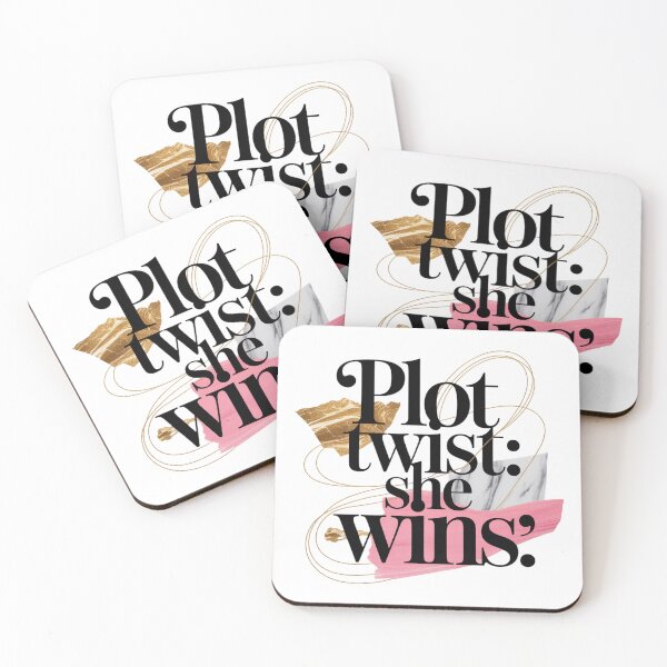 Item preview, Plot Twist She Wins. Bold Feminine Empowerment Quote. Modern Aesthetic Motivation designed and sold by Aarvya Fashion Club ( A.F.C ).