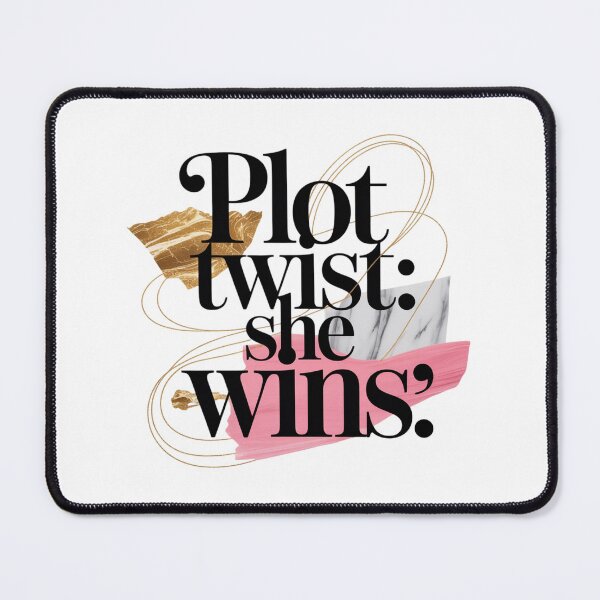 Item preview, Plot Twist She Wins. Bold Feminine Empowerment Quote. Modern Aesthetic Motivation designed and sold by Aarvya Fashion Club ( A.F.C ).