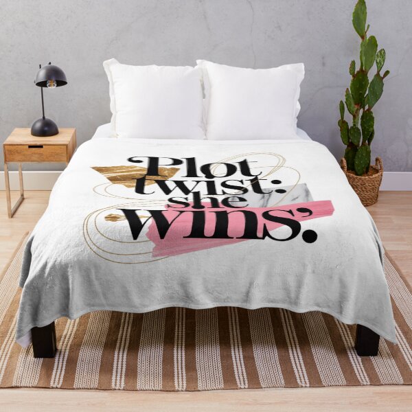 Item preview, Plot Twist She Wins. Bold Feminine Empowerment Quote. Modern Aesthetic Motivation designed and sold by Aarvya Fashion Club ( A.F.C ).