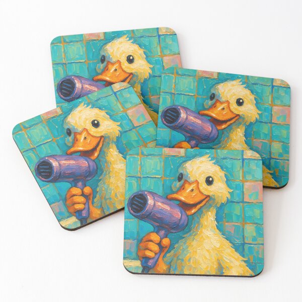 Item preview, Abstract Impasto Painting of Singing Duck Serenade | Whimsical Cute Duck Illustration | Colorful Modern Farmhouse Animal Wall Art Print designed and sold by PaintedPixels01.
