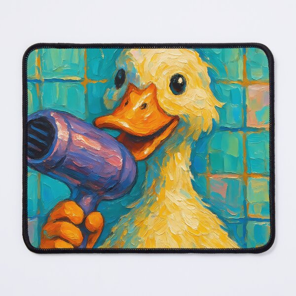 Item preview, Abstract Impasto Painting of Singing Duck Serenade | Whimsical Cute Duck Illustration | Colorful Modern Farmhouse Animal Wall Art Print designed and sold by PaintedPixels01.